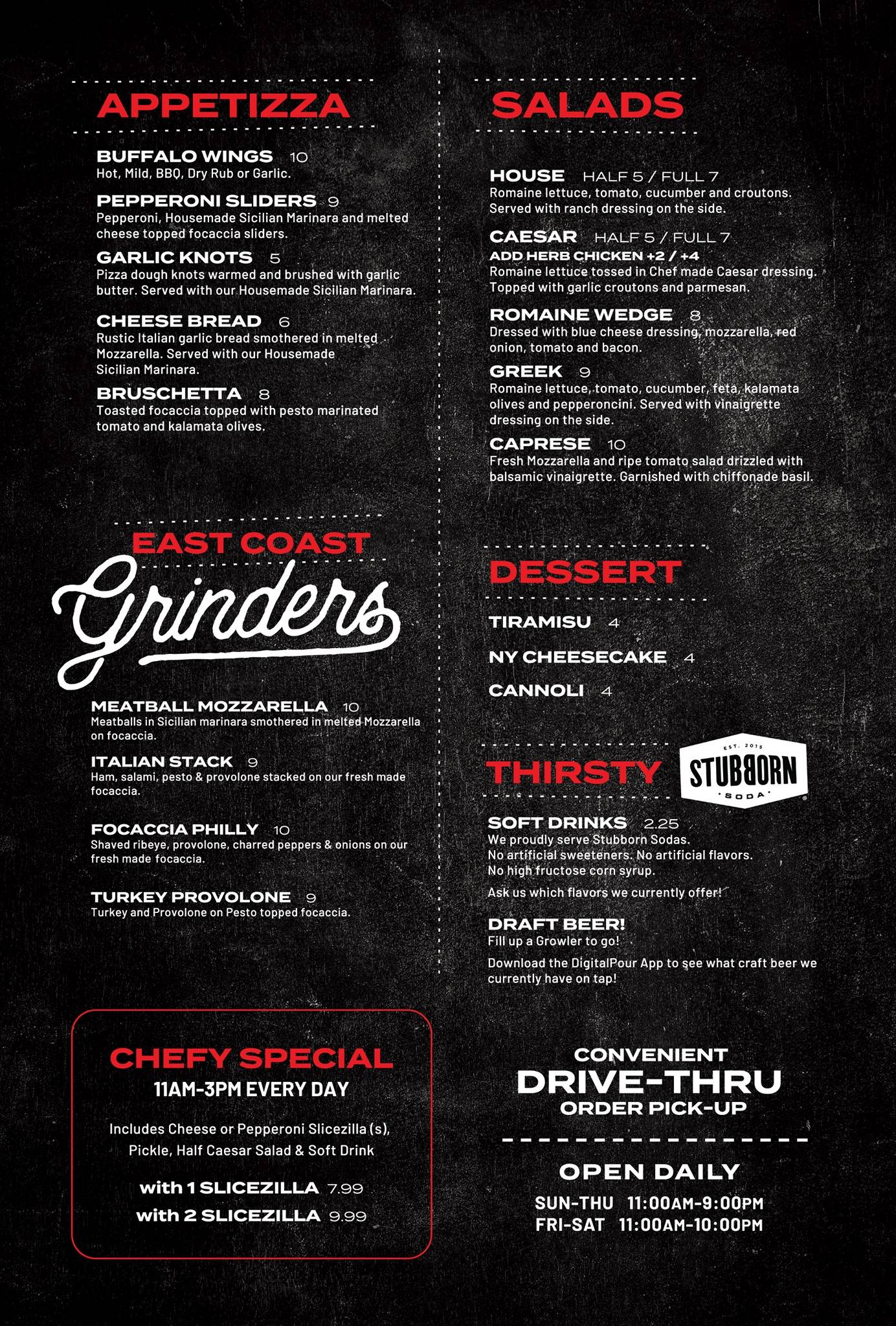 Menu at New York Pizza & Pints pub & bar, Carrollton