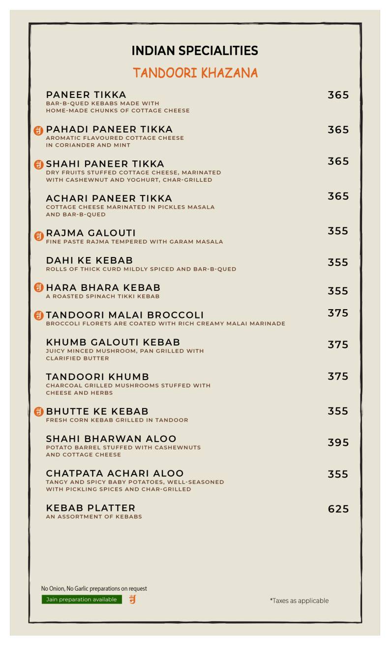 Casa Kitchen menu