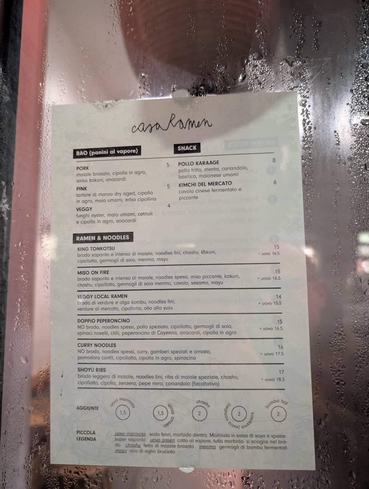 Menu di Casa Ramen 