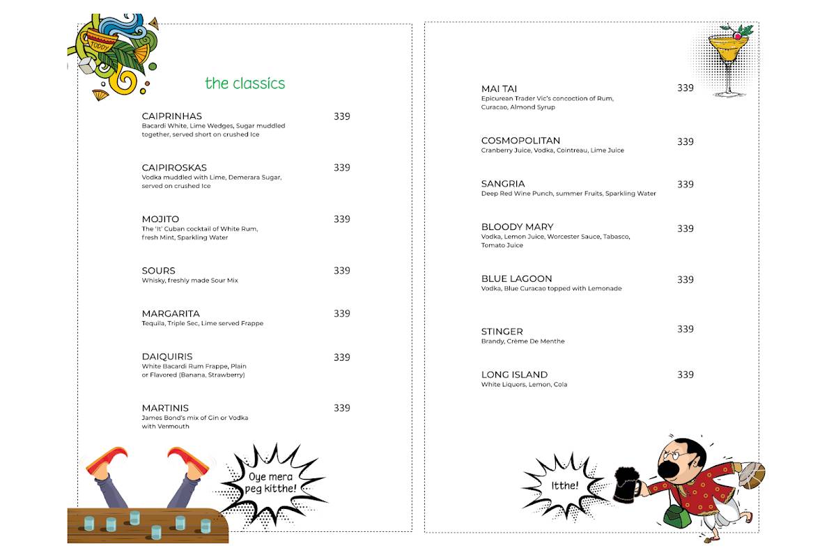 Casa Varca menu