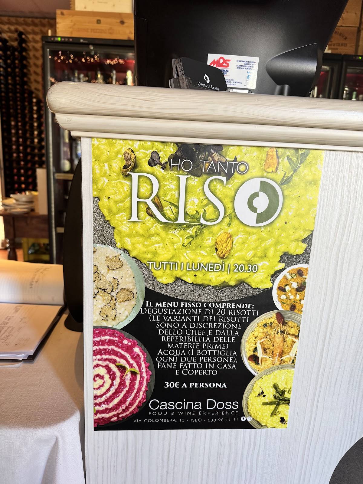 Menu di Cascina Doss 