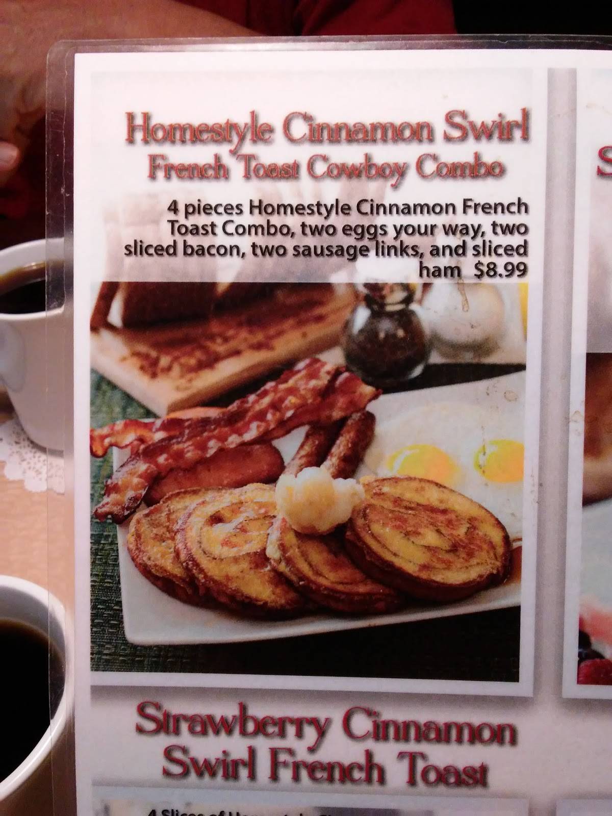 Menu at Castlewood Restaurant, Sturtevant