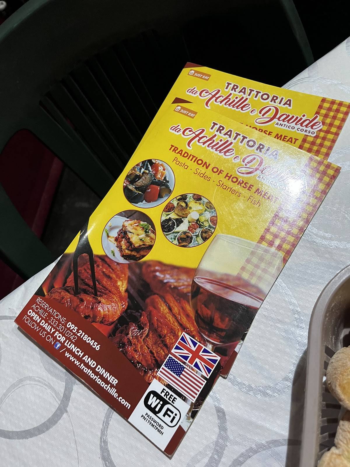 Menu di Trattoria Achille 