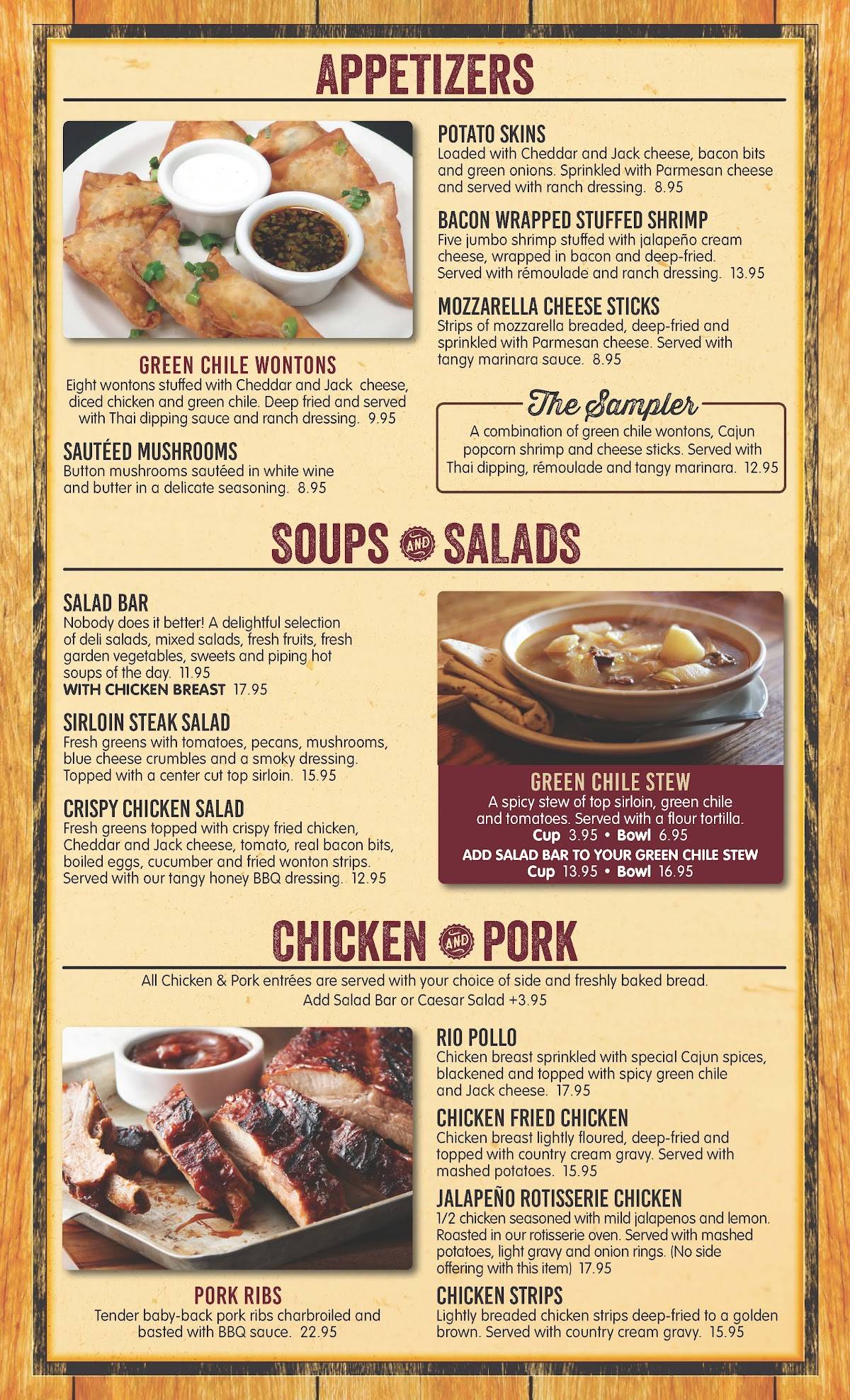 Menu at Cattle Baron, Ruidoso, 657 Sudderth Dr