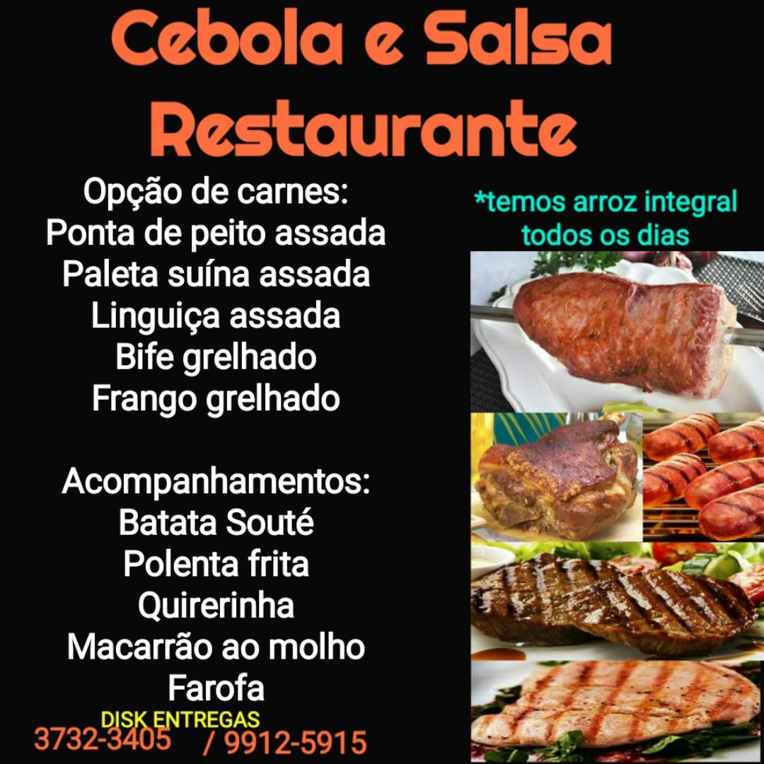 Cebola e Salsa Restaurante cardápio
