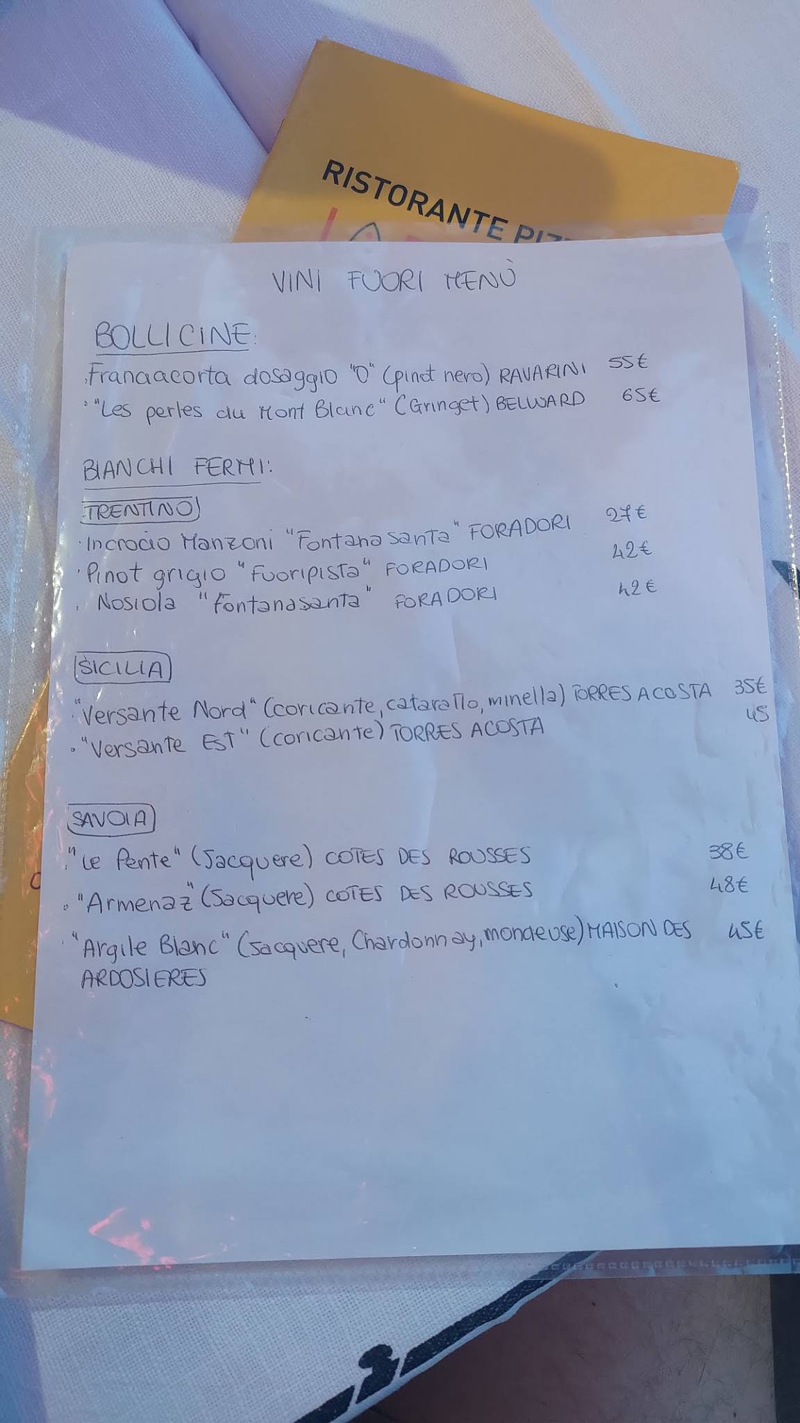 Menu di La Pescheria del Molo 