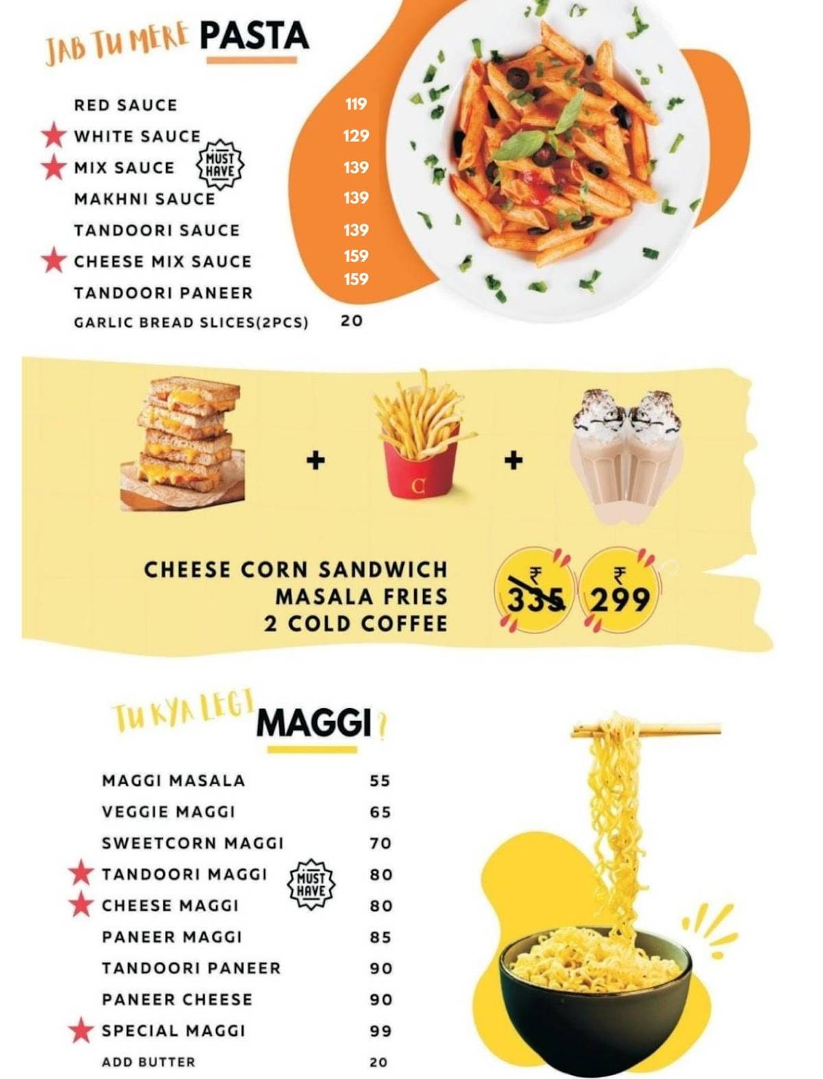 Chaiholic - best cafe in new colony menu