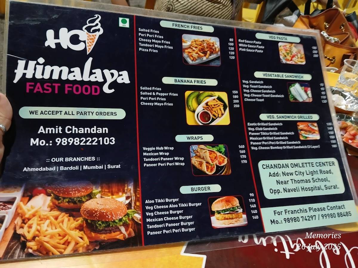 Chandan Omelette Center menu