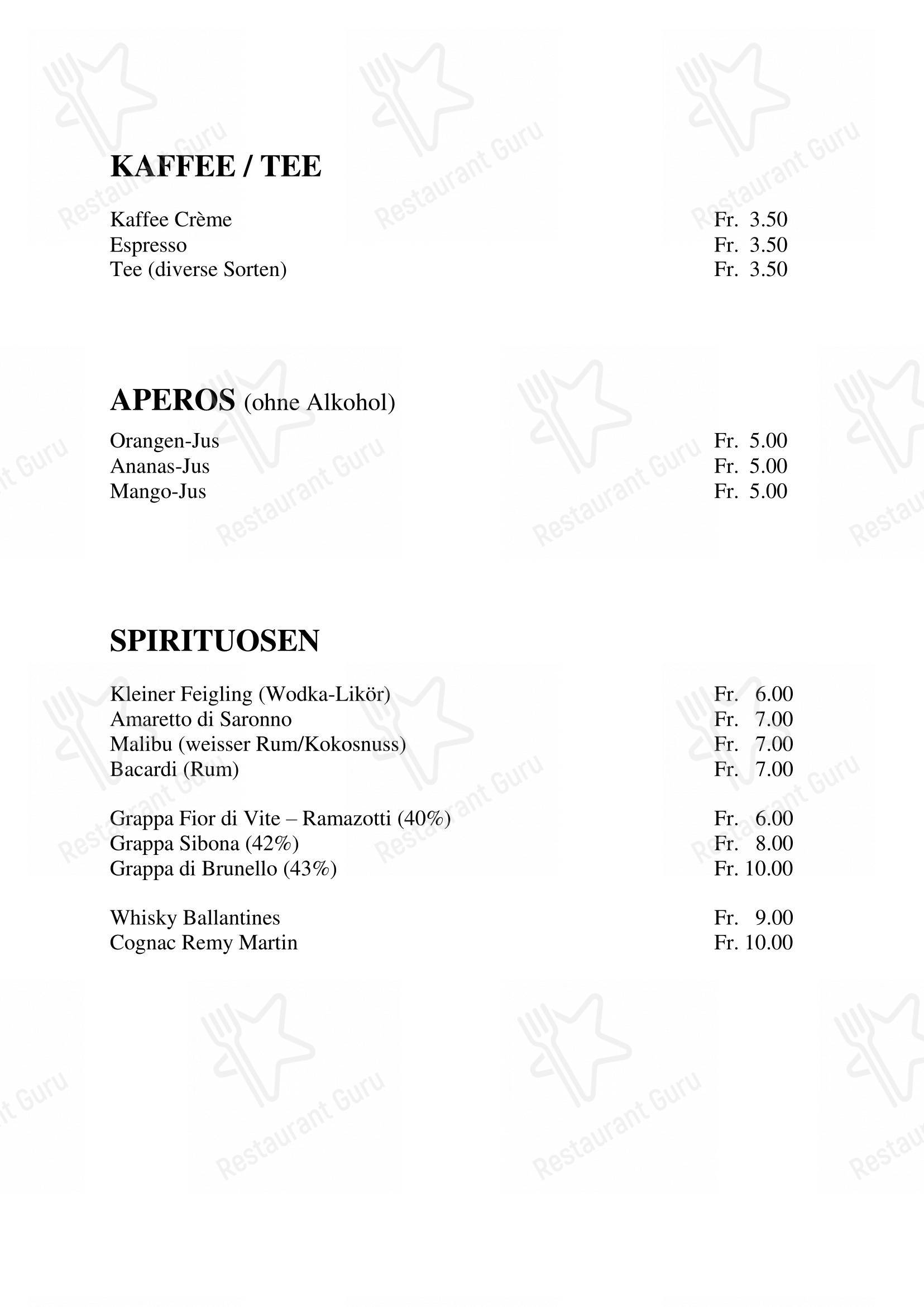 Menu per Chao Wang in Olten