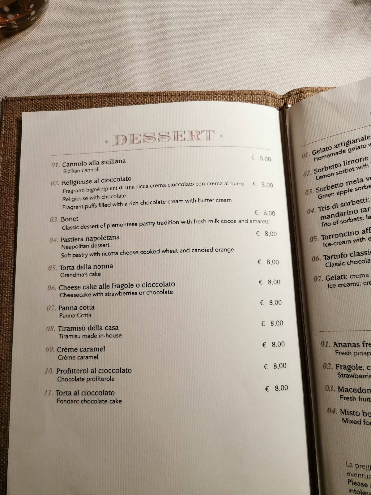 Menu di Charleston 