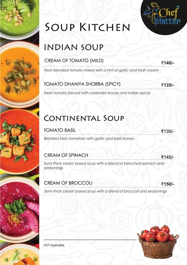 Chef Platter Bandra's Veg Family Restaurant menu