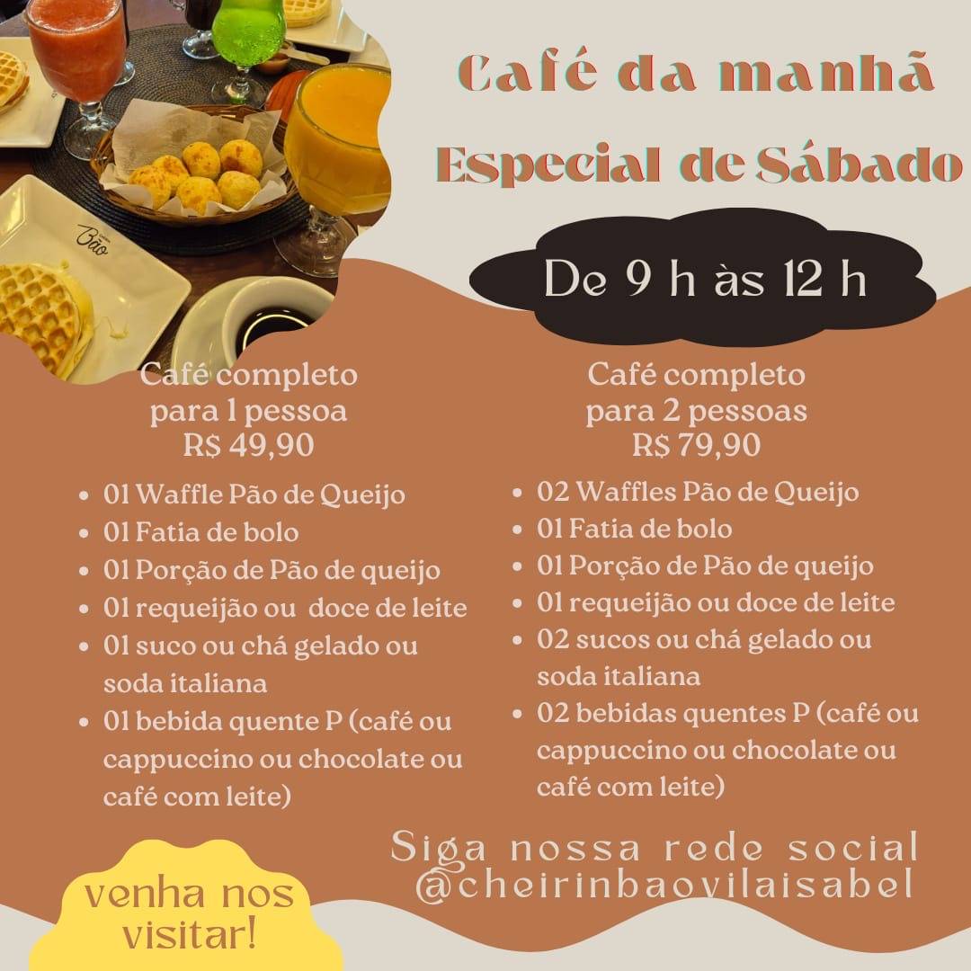 Cheirin Bão Vila Isabel cardápio