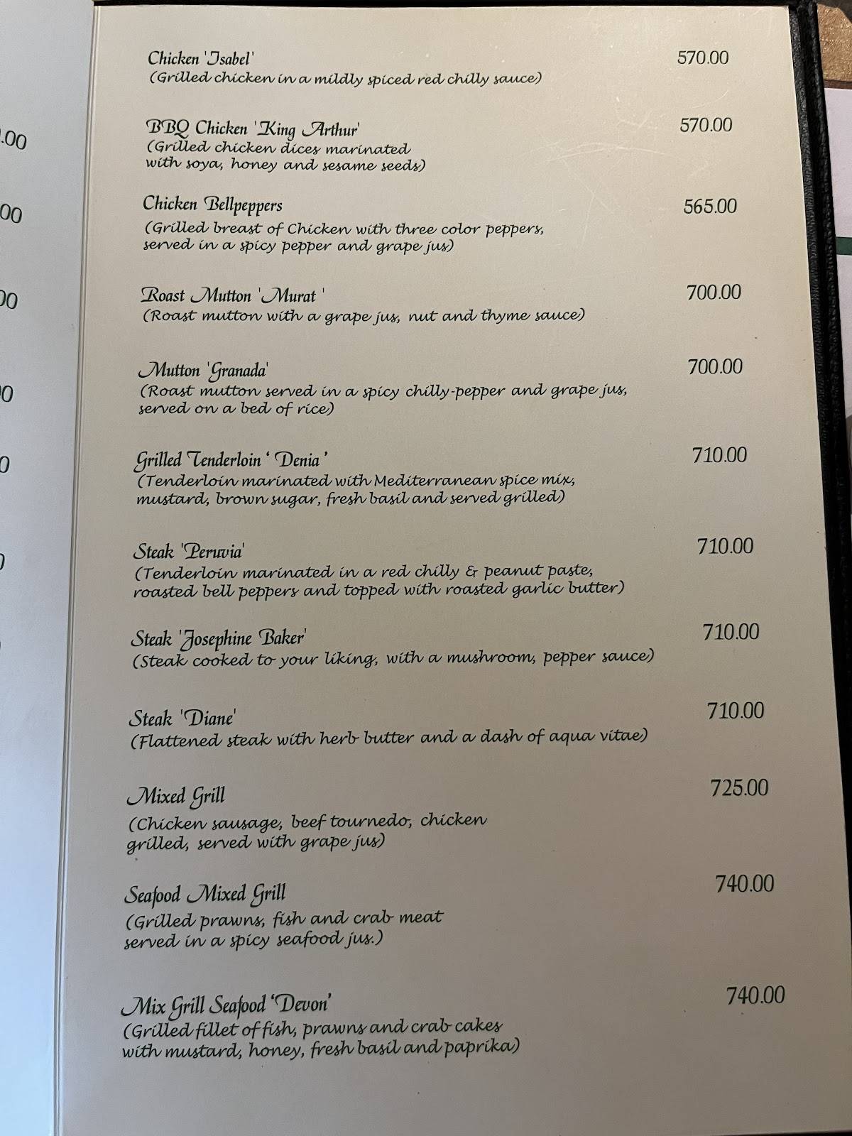 Menu at Tangerine Sizzlers Steak and More, Chennai, 5
