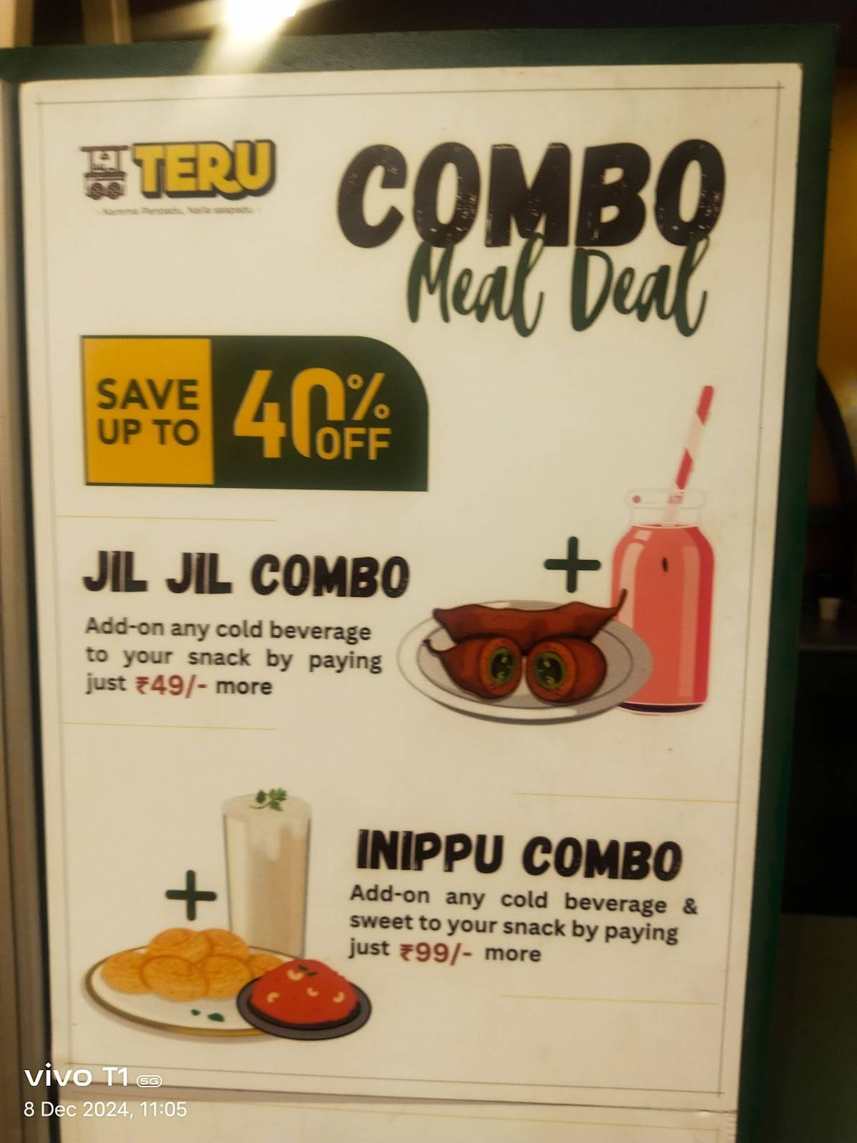 Teru – South Indian Street Food Alwarpet menu