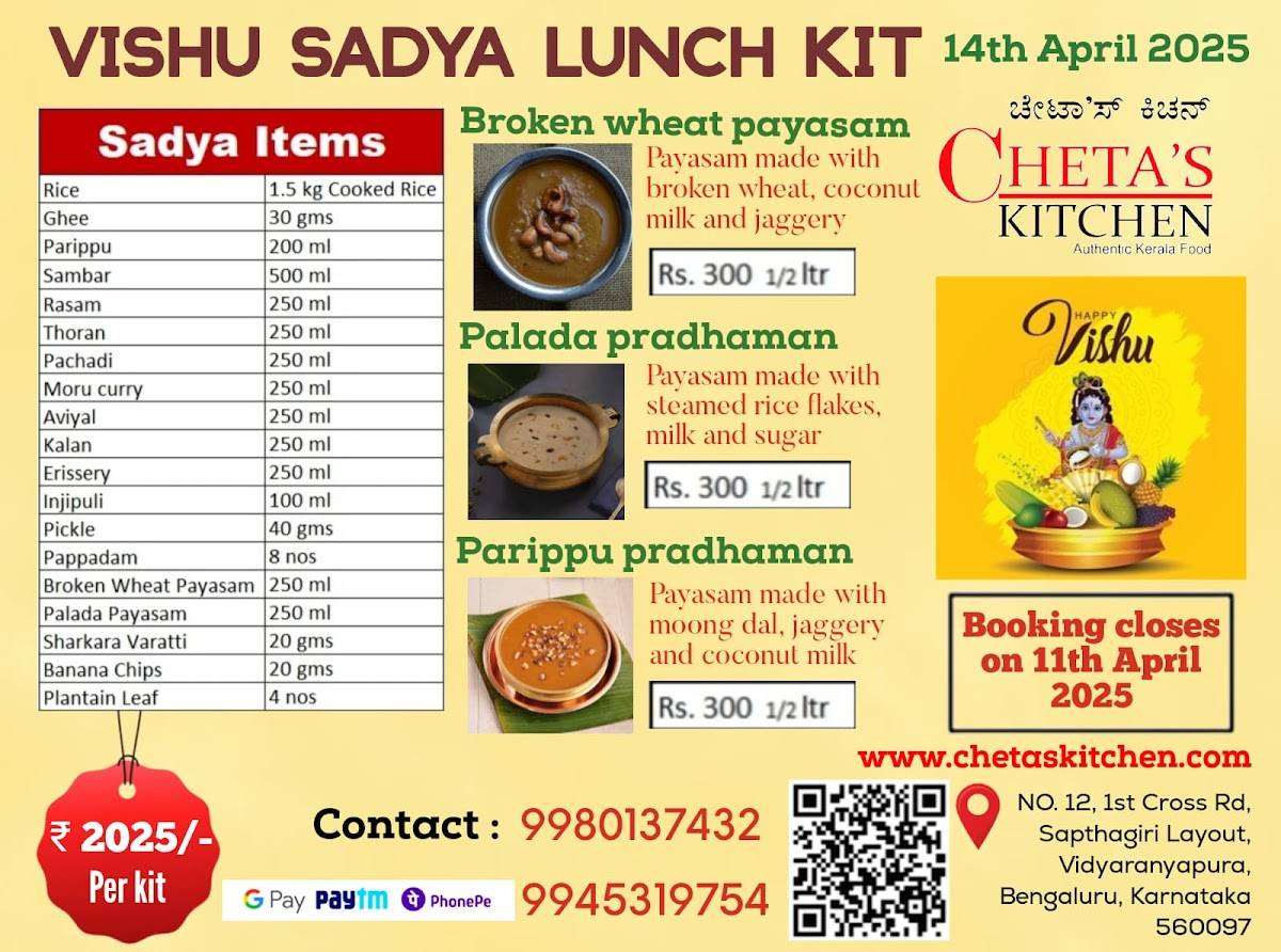 Cheta's Kitchen menu