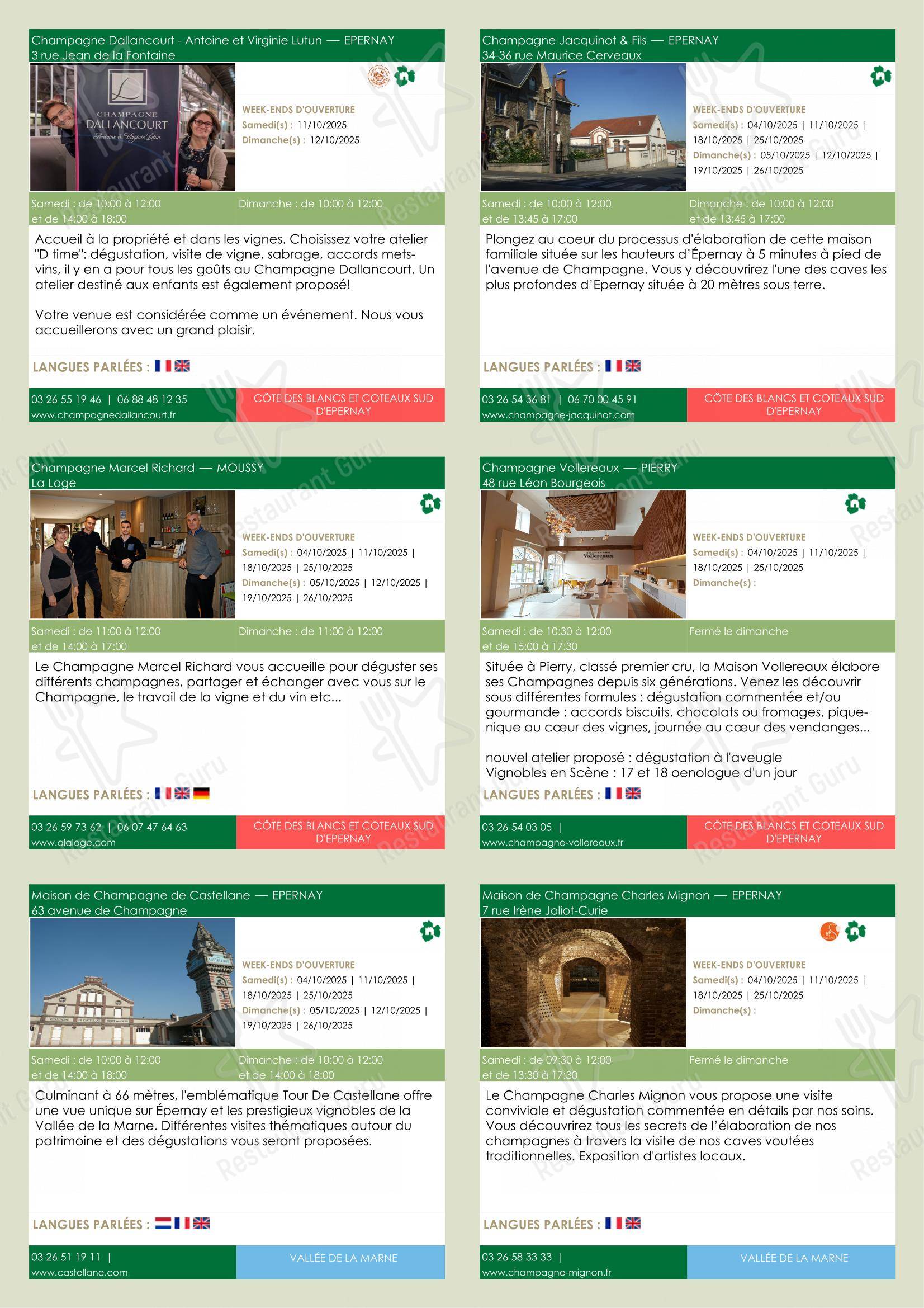 Menu pour Chèvre et Menthe - Menu