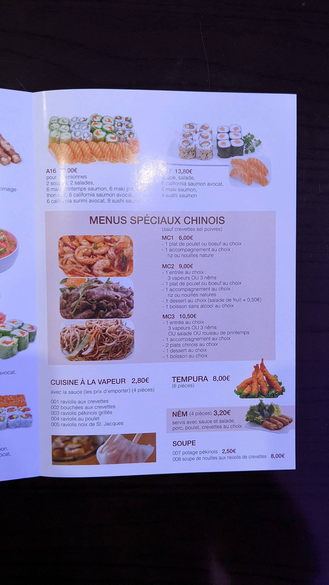 Menu de Chez Janny