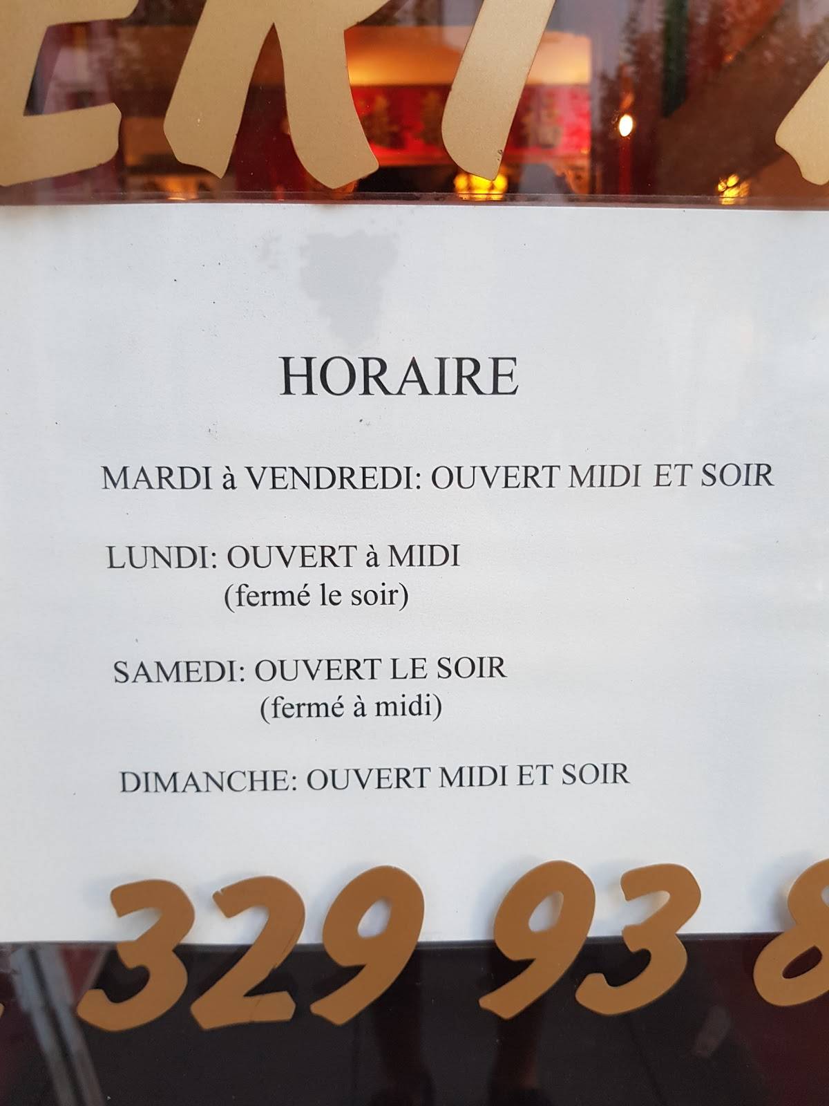Menu di Chez Kuk 