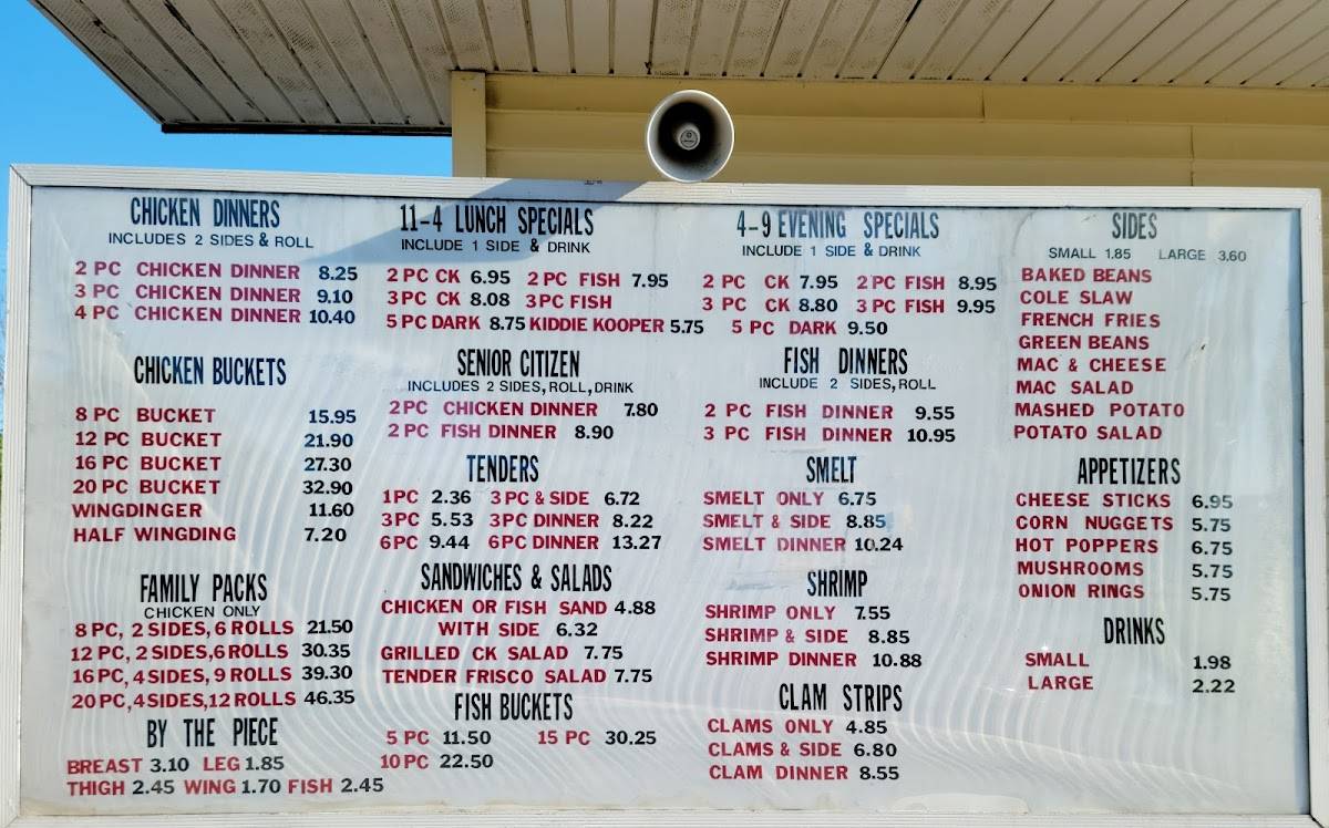 Menu at The Chicken Shack of Constantine restaurant, Constantine