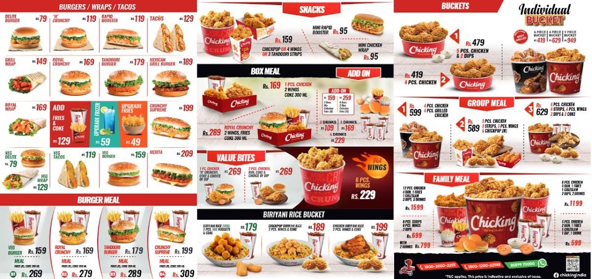 Chicking menu