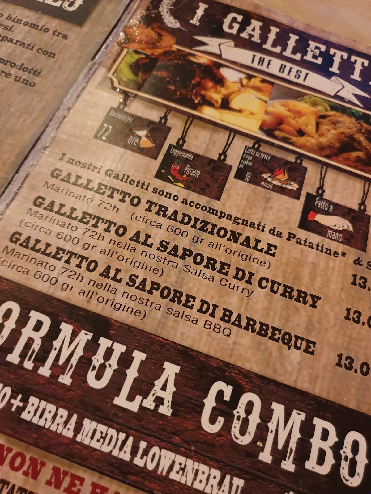 Menu di Chico Gallo 