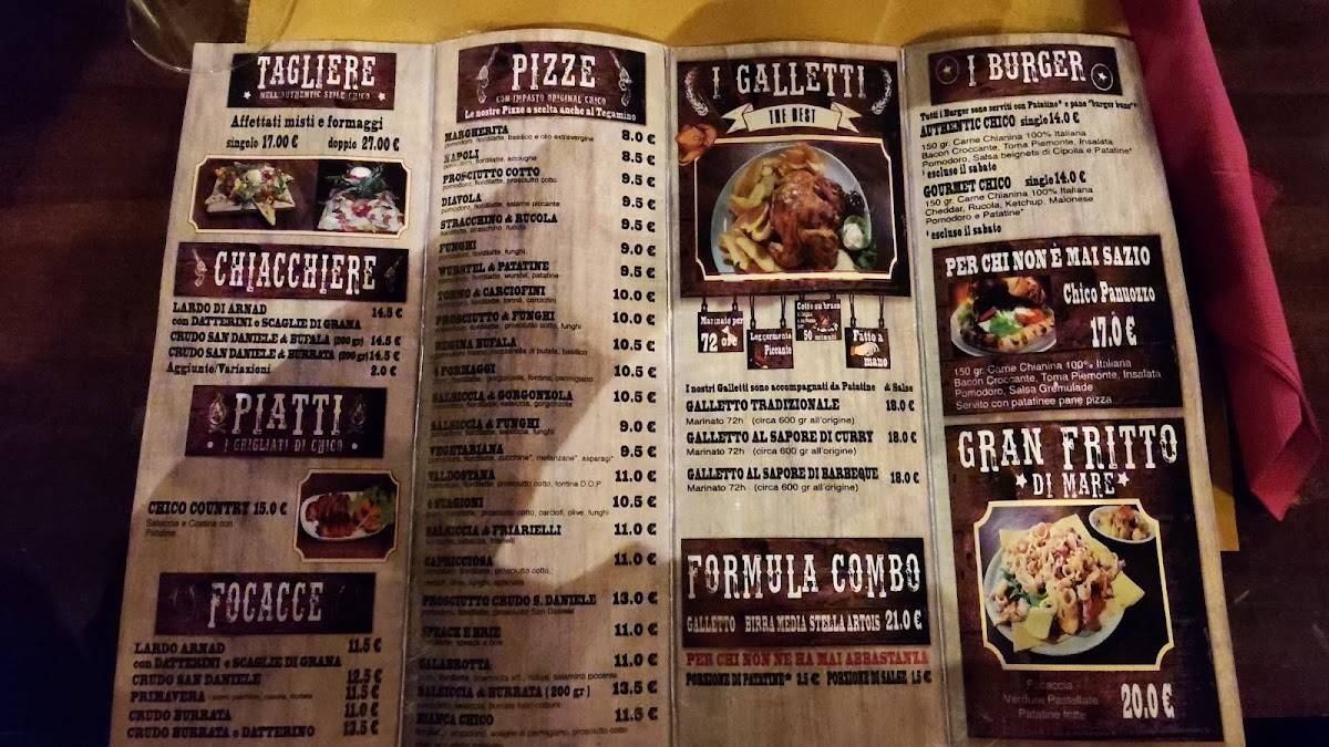 Menu di Chico Gallo 