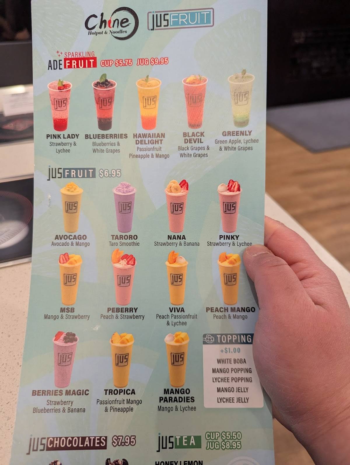 Menu de Chine Hot Pot & Noodles