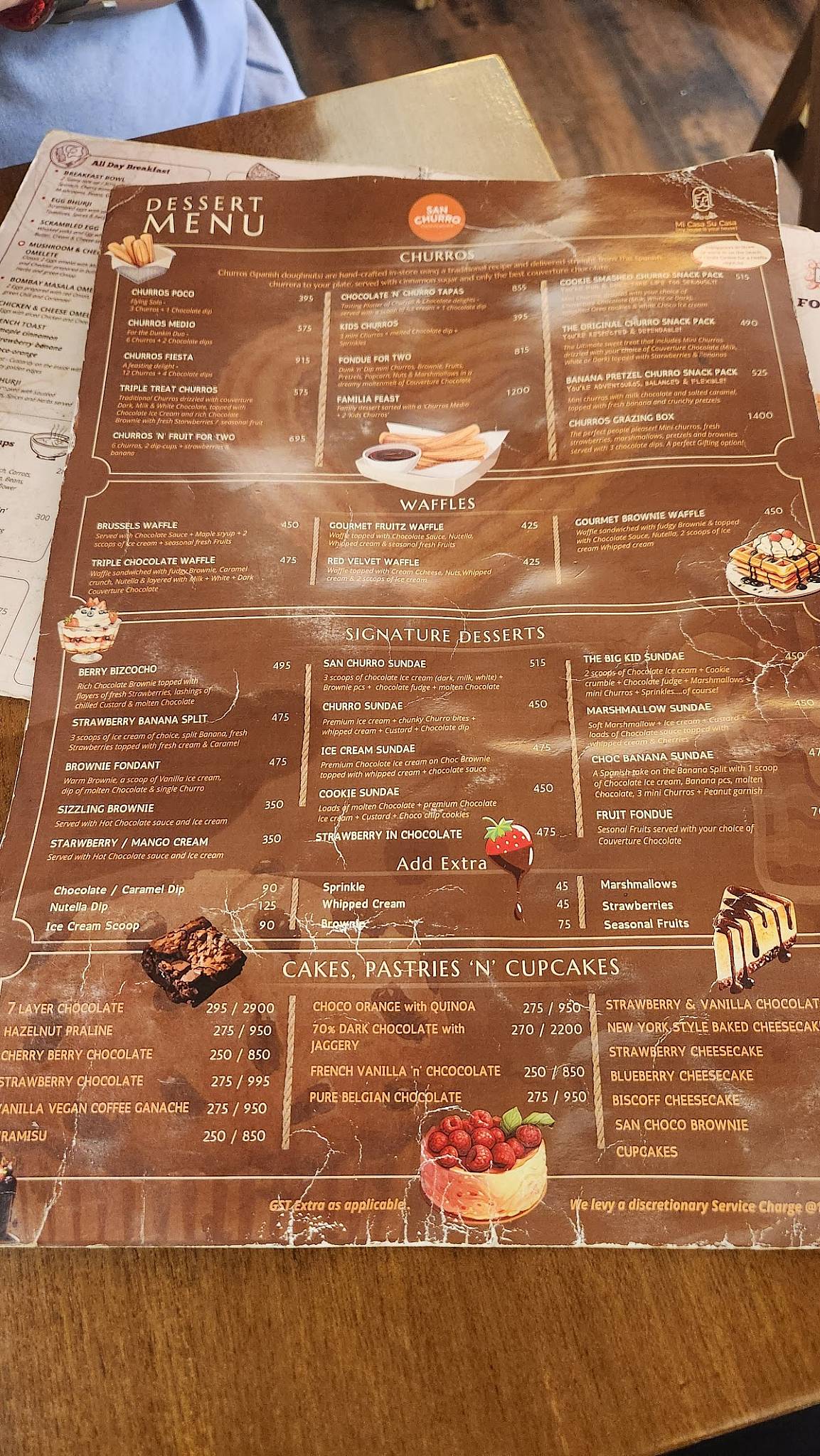 Chocolateria San Churro menu