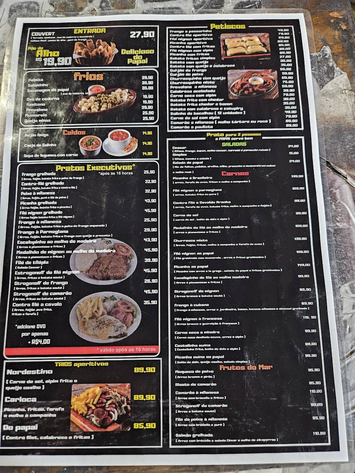 Choperia do Papai cardápio