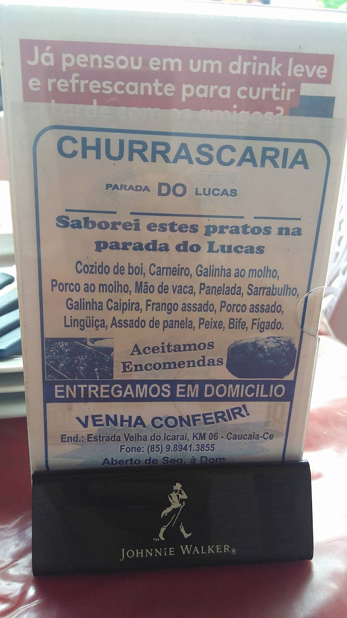 Churrascaria Parada do Lucas cardápio