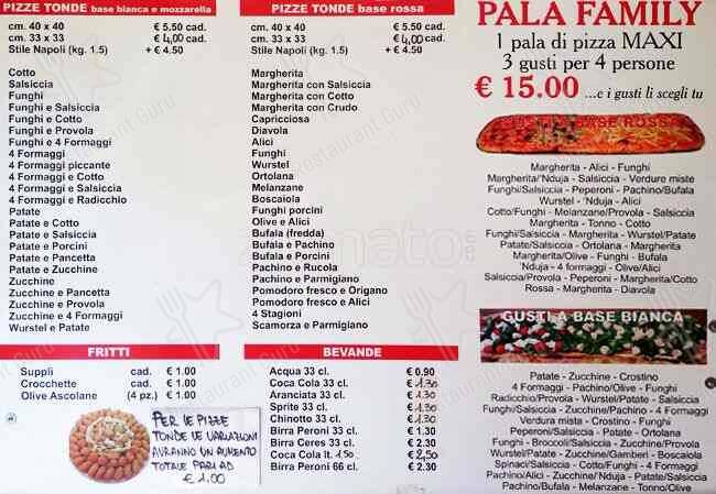 Menu di Ciccio Pizza 