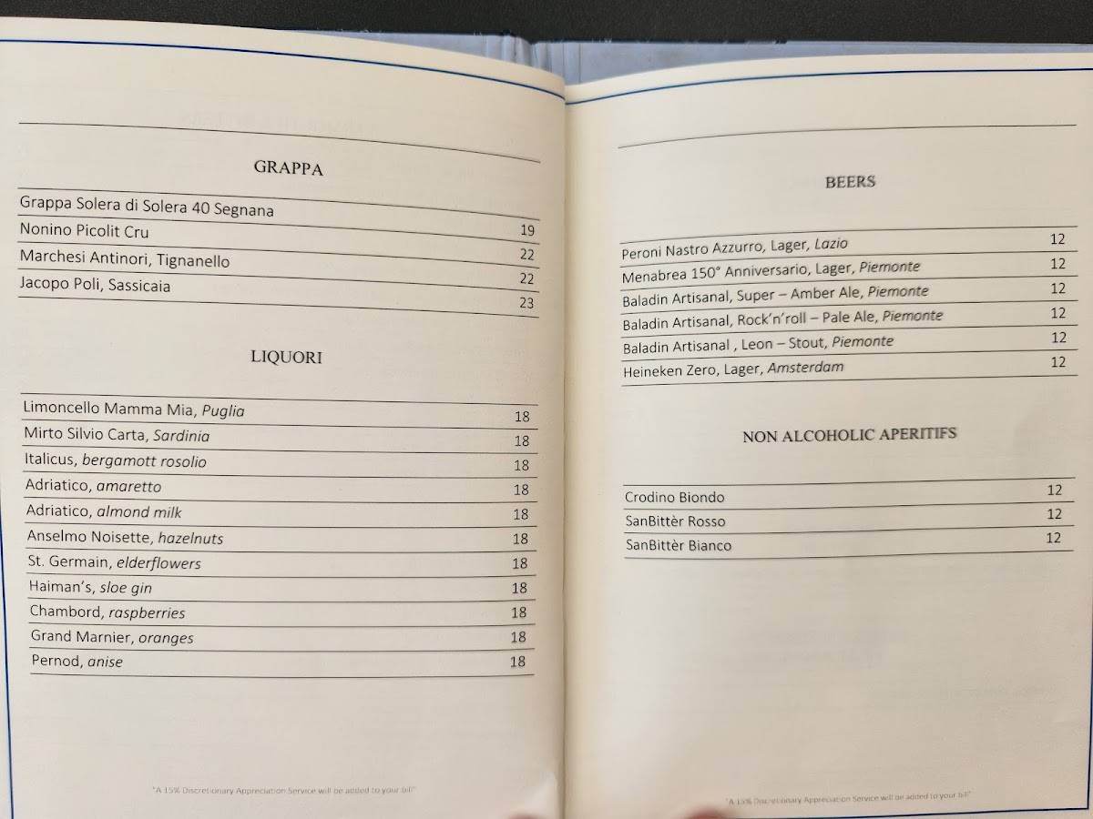 Menu di Cielo Rooftop 