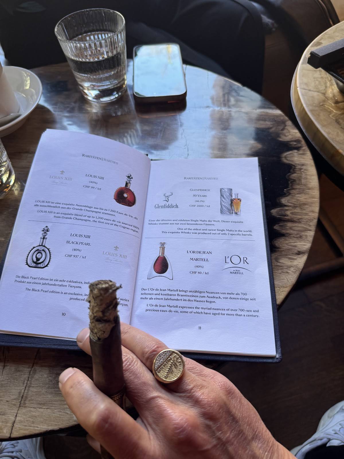 Menu di Cigar Bar 