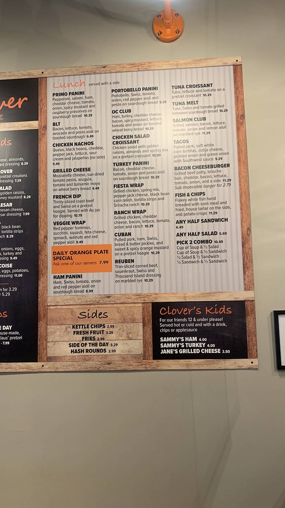 Menu at Orange Clover Kitchen & More cafe, Jeffersonville