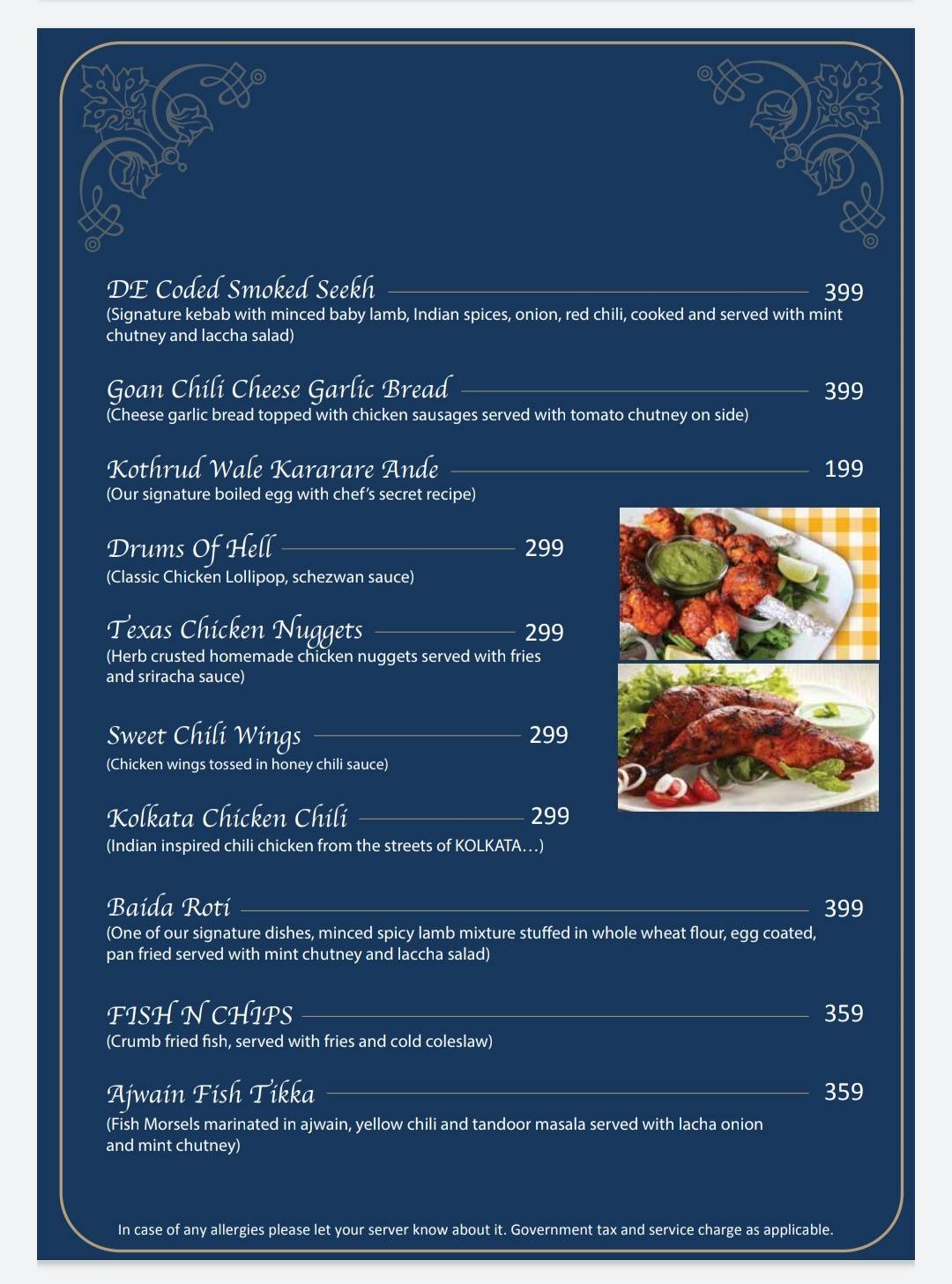 Code The Speakeasy Bar menu