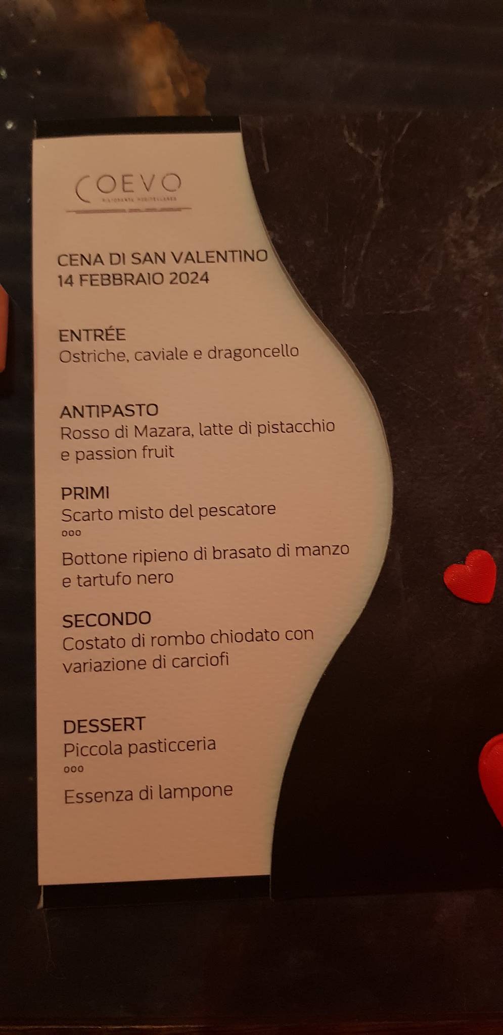 Menu di Coevo Ristorante 