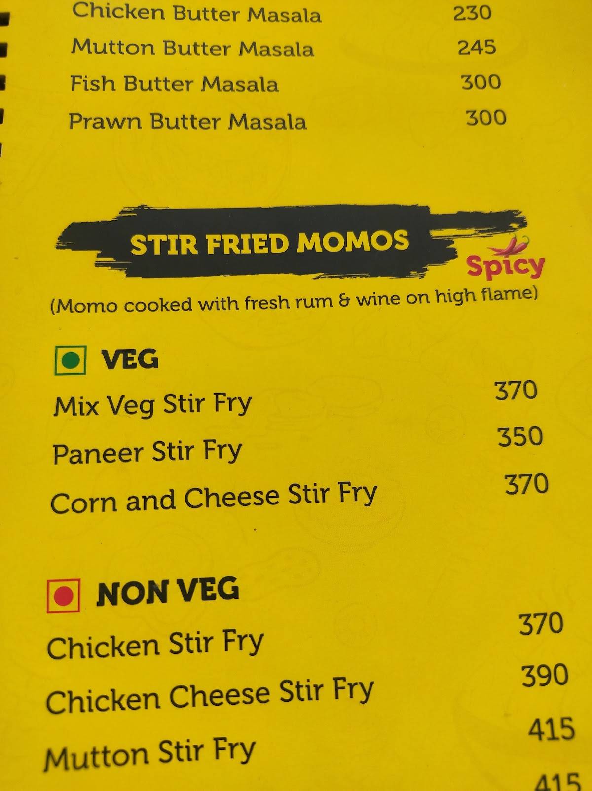 Momolicious menu