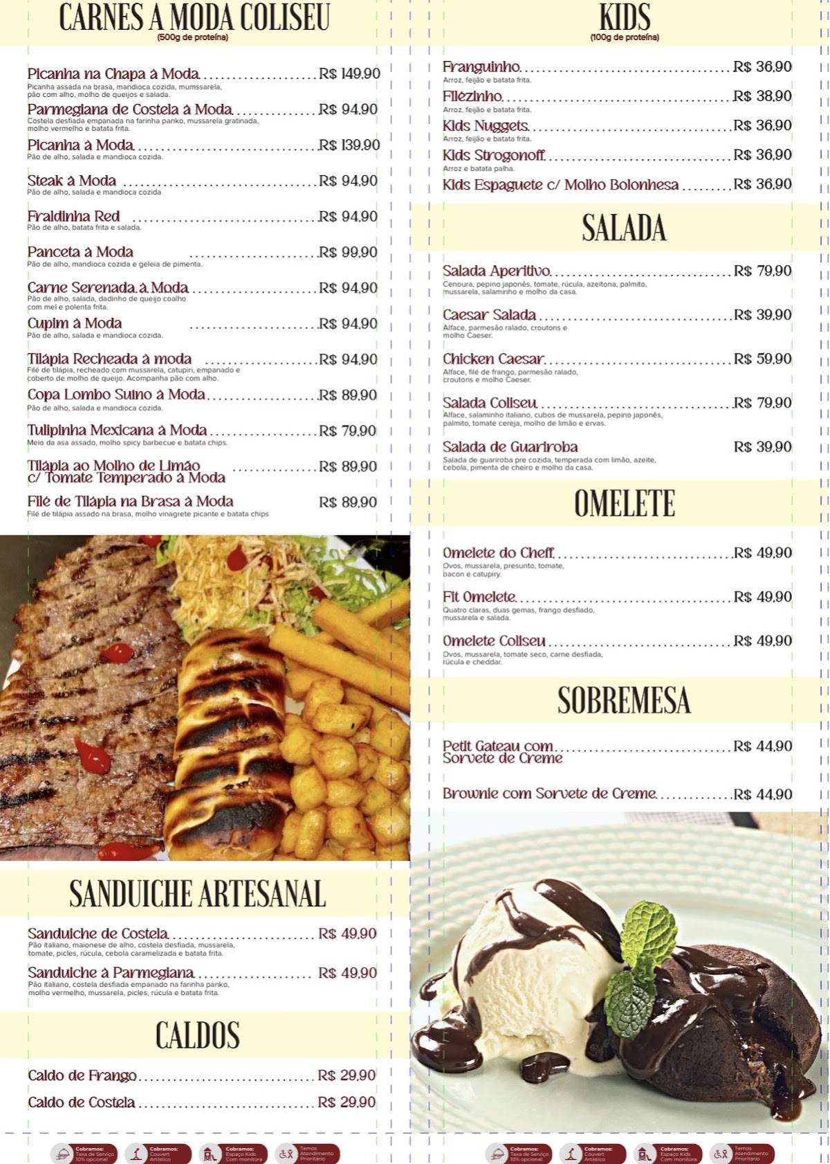 Restaurante Coliseu Grelhados cardápio