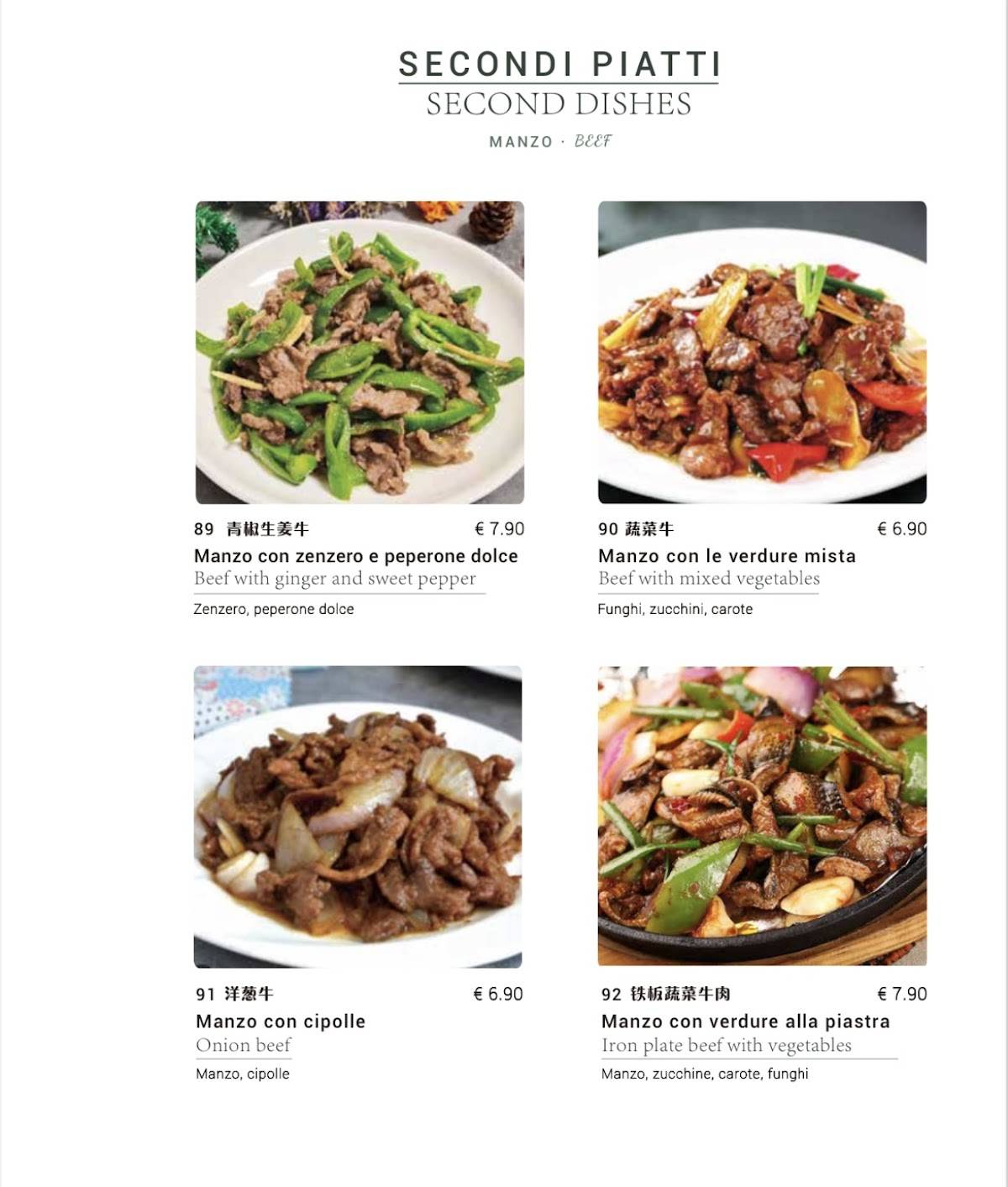 Menu di Ristorante cinese Mix 