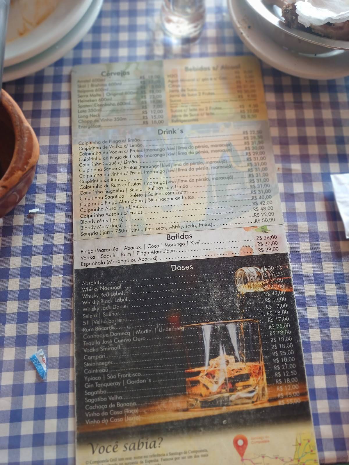 Compostela Grill - Restaurante em Atibaia cardápio