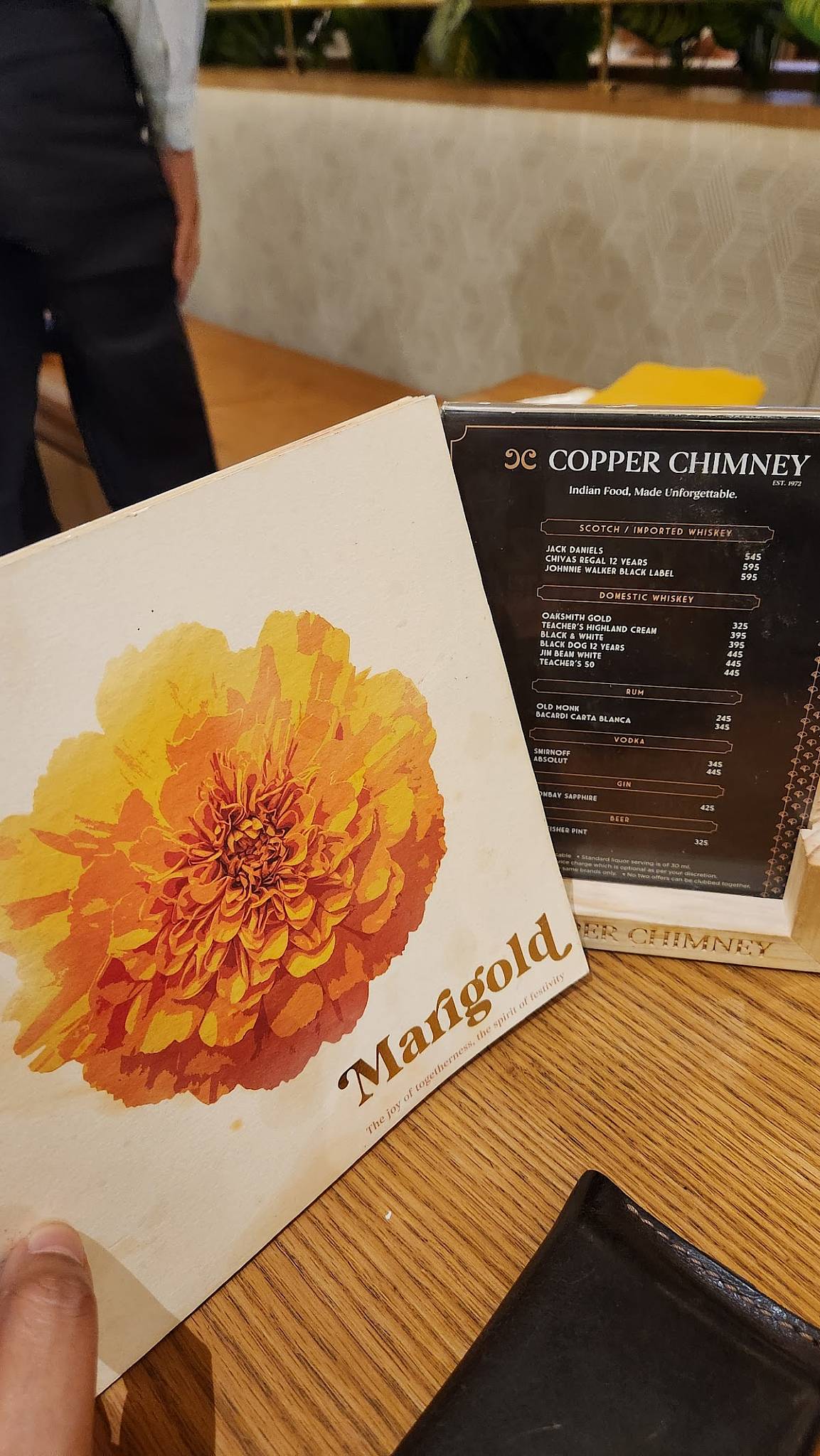 Copper Chimney menu