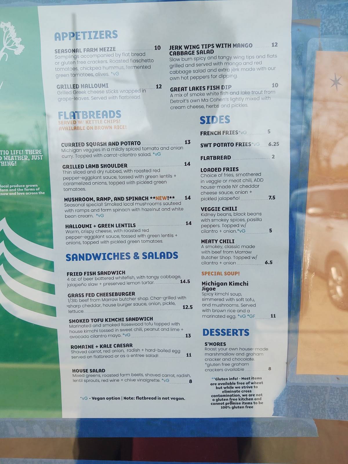 Menu at Coriander Kitchen and Farm pub & bar, Detroit