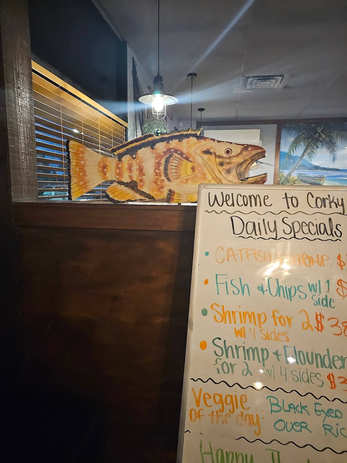 Menu at Corky Bell's Seafood & Steaks steakhouse, Fleming Island