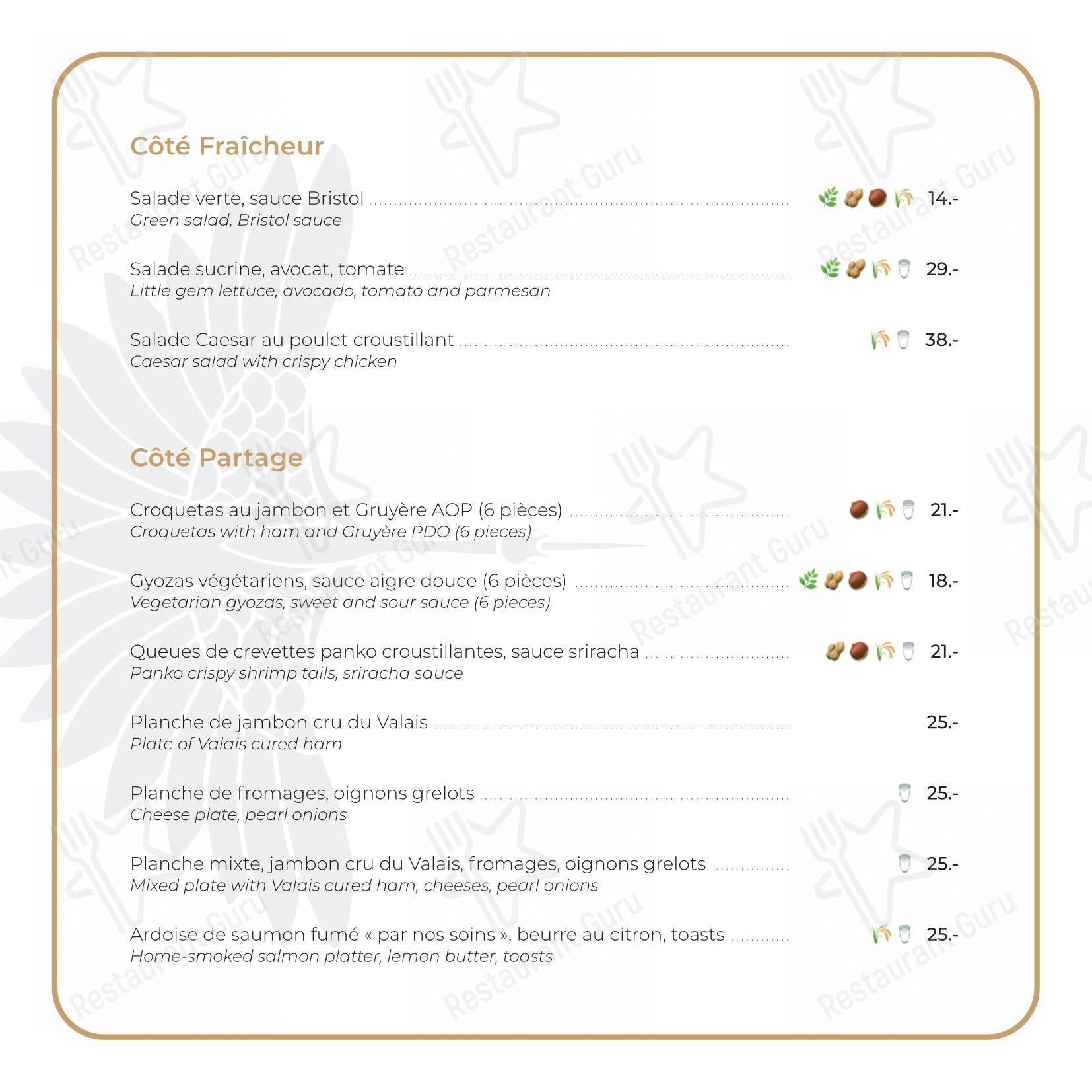 Côté Square in Ginevra - Group Booking Menu