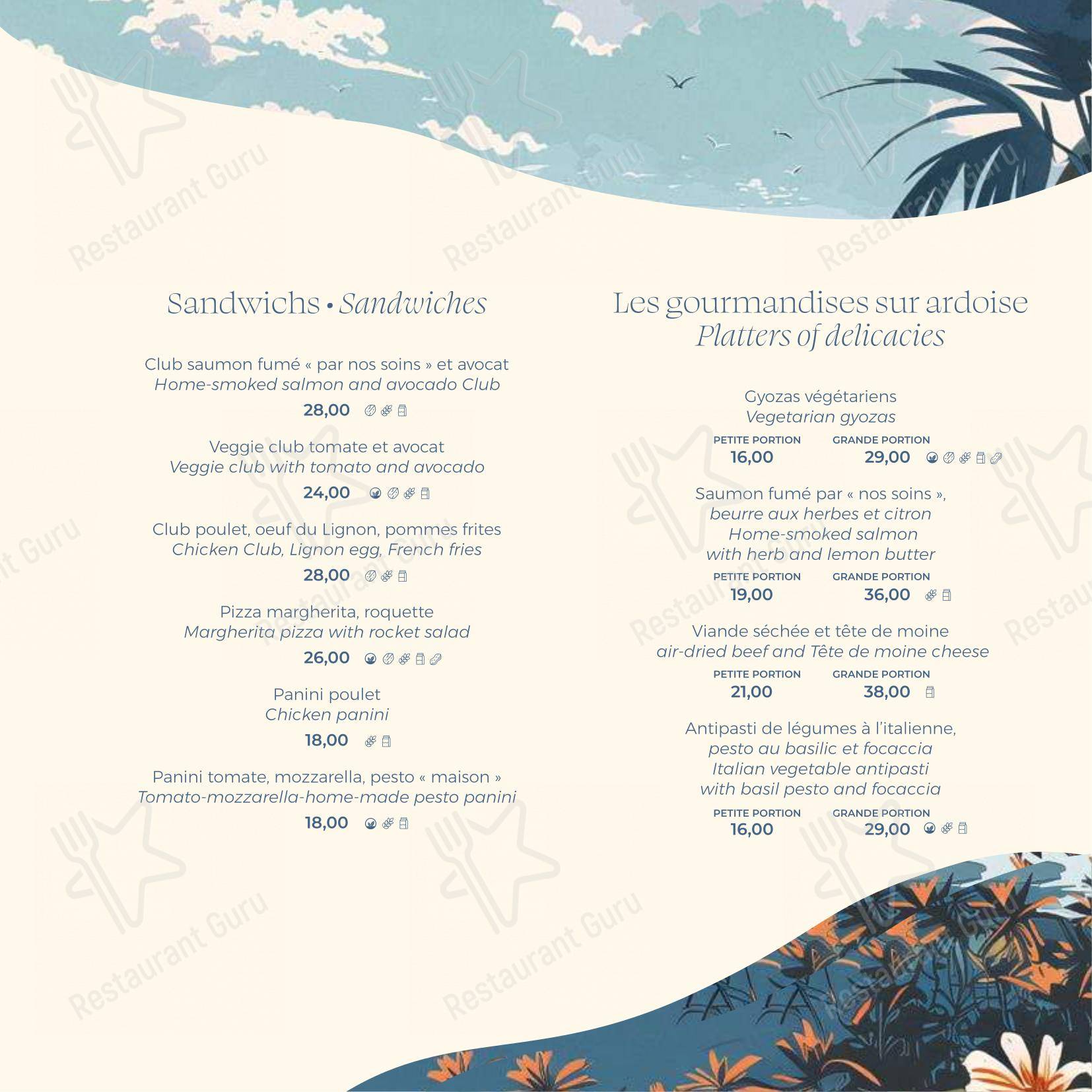 Takeaway Menu per Côté Square in Ginevra