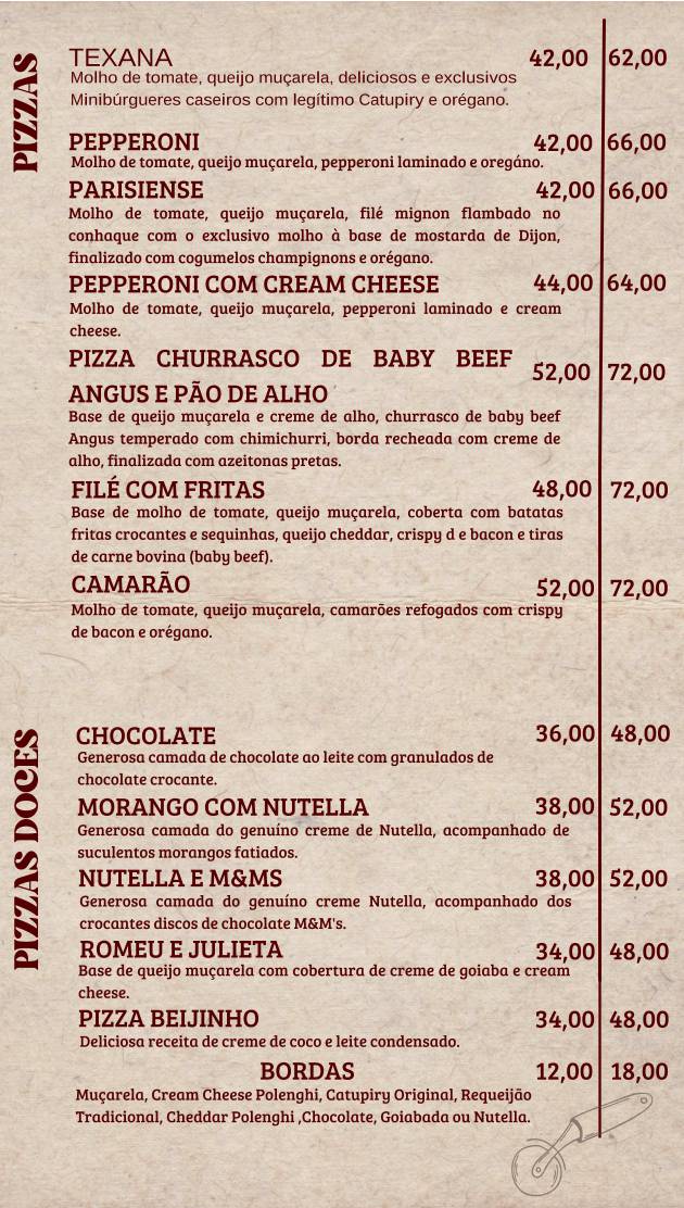 Very Pizzas cardápio