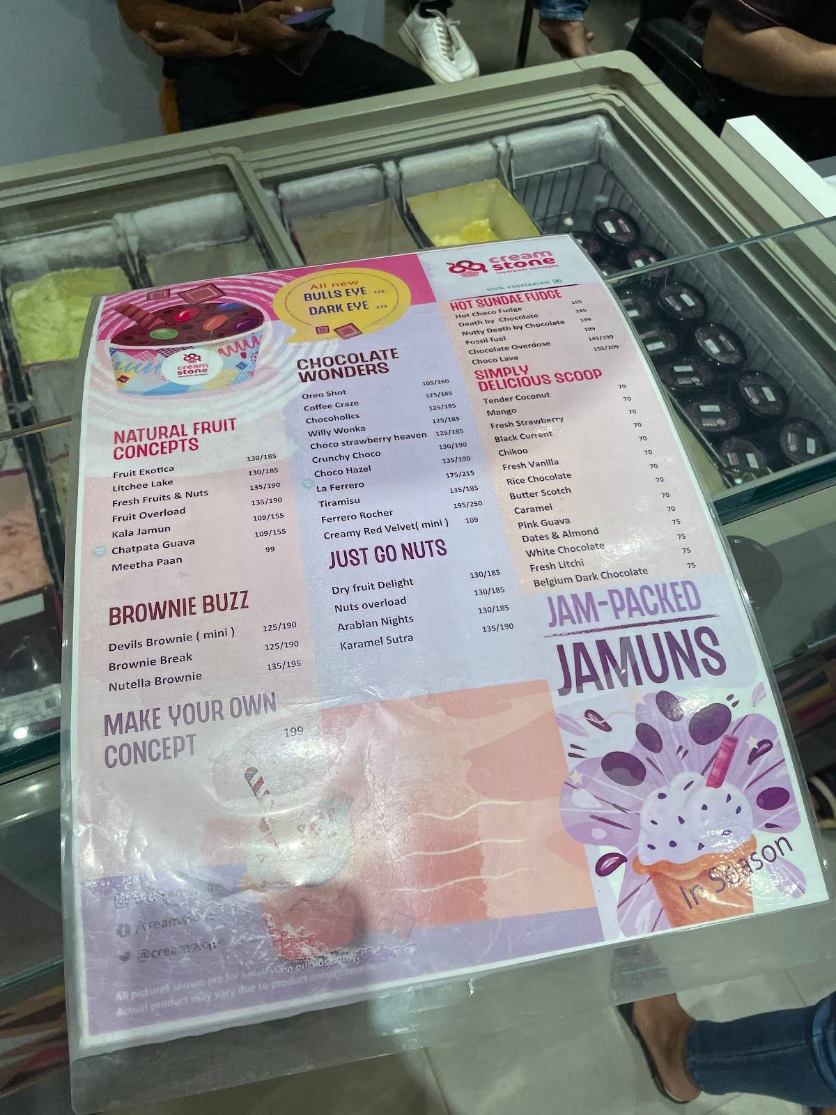 Cream Stone - Ice-Cream Concepts menu