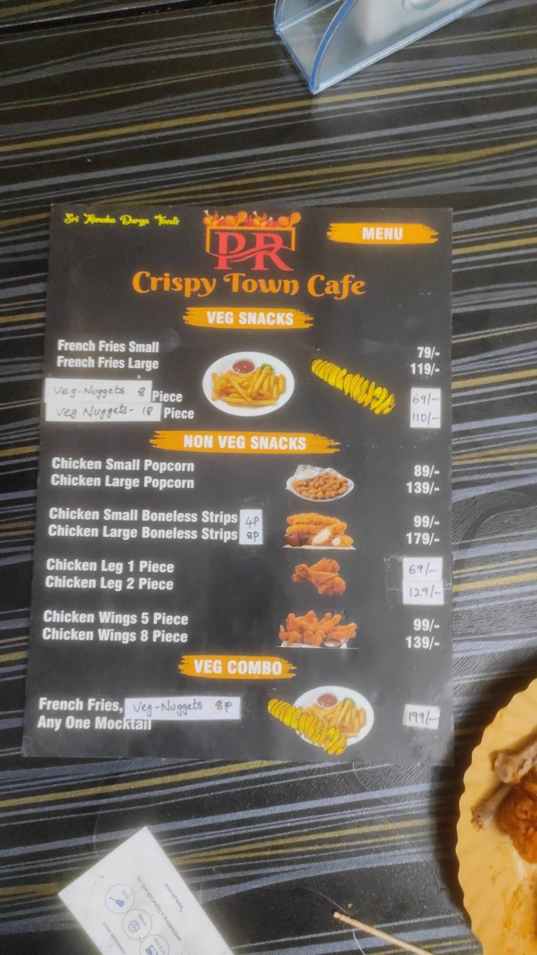 Crispy Town Cafe menu