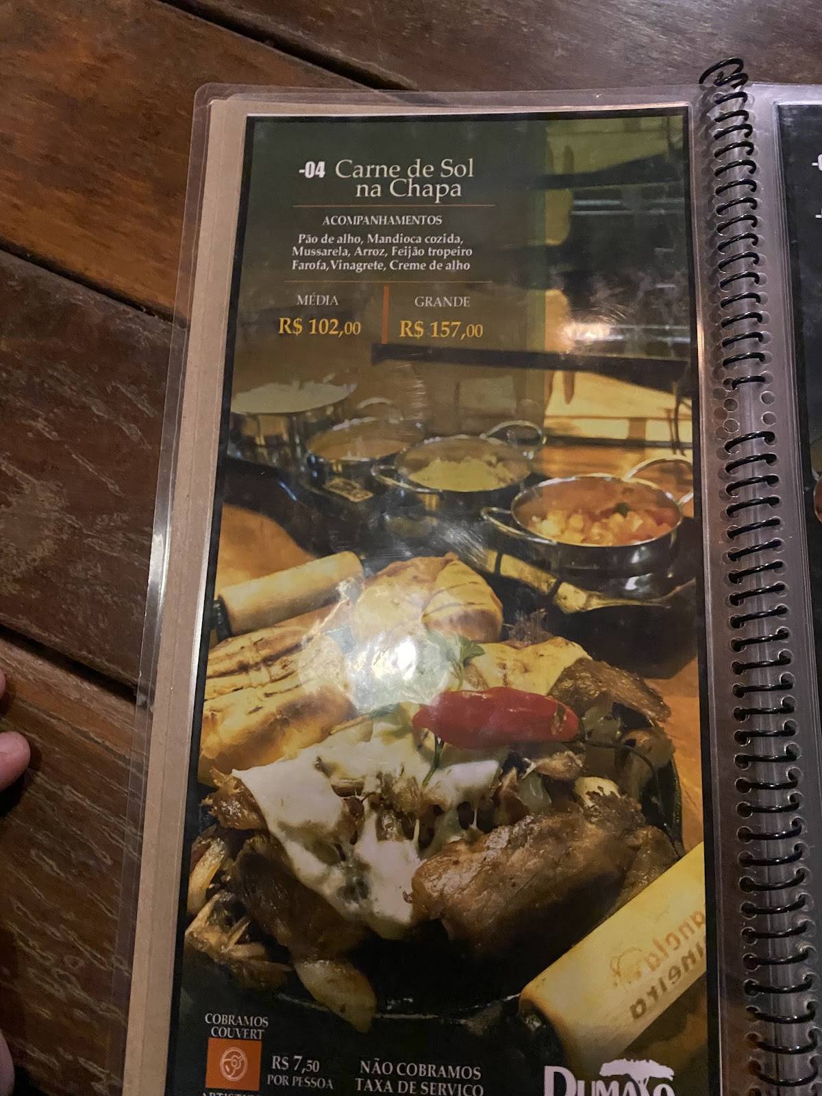 DUMATO BAR cardápio