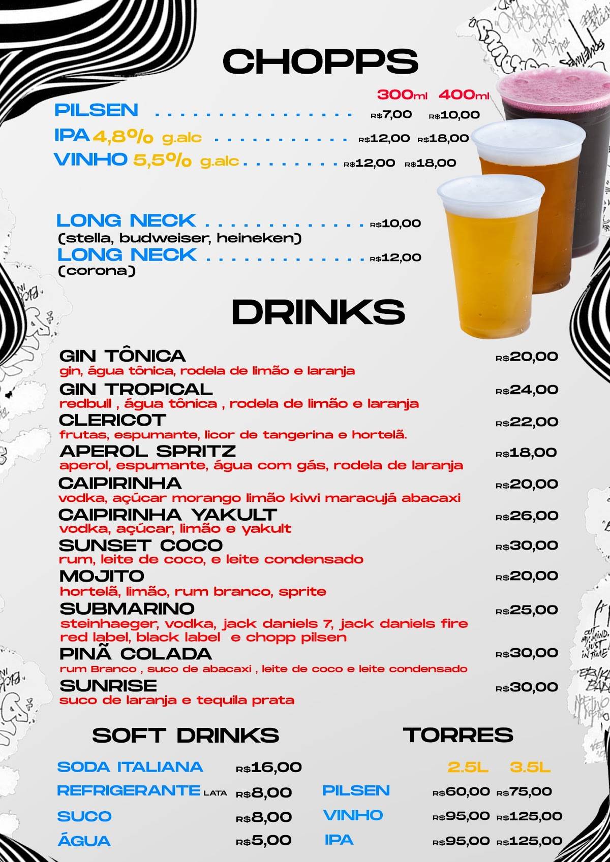 BULL PUB BAR cardápio